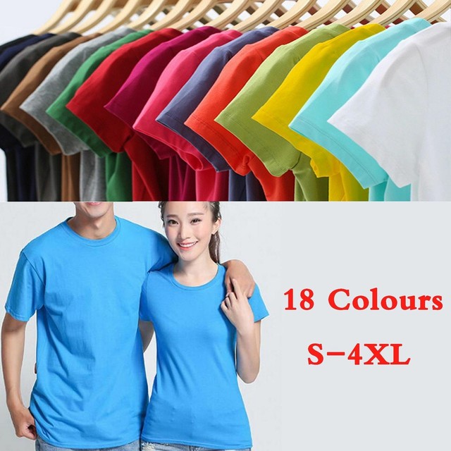 Mens Casual Top Solid Color Short Sleeve T-shirt Crew Neck Tee Basic Gym Cotton