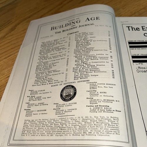 Oct 1923 BUILDING AGE & BUILDERS JOURNAL Japan Reconstruction /ASBESTOS ADS - Picture 2 of 22