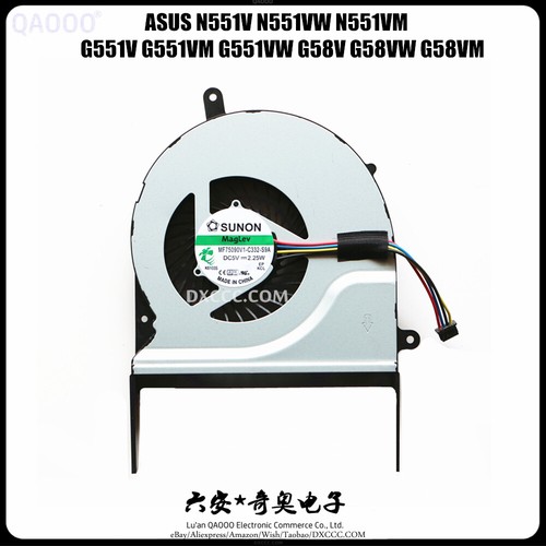 ASUS GL551VW G551V G551VM G551VW G58V G58VM G58VW CPU Cooling Fan - Picture 1 of 4