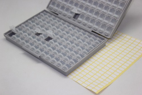 4 Stück BOXALL Gehäuse 144 Platz mit Deckel Etiketten SMD SMT Widerstand Organizer - Bild 11 von 11