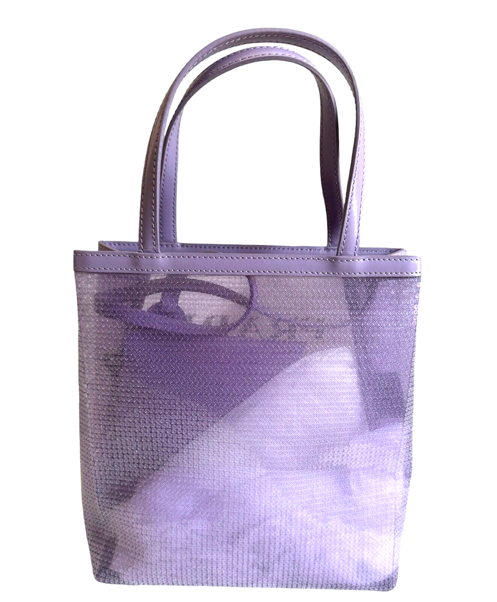 【関税送料込】Prada Logo Sequined Mesh & Leather Tote Logo sequin-embellished tote in black - Prada | Mytheresa