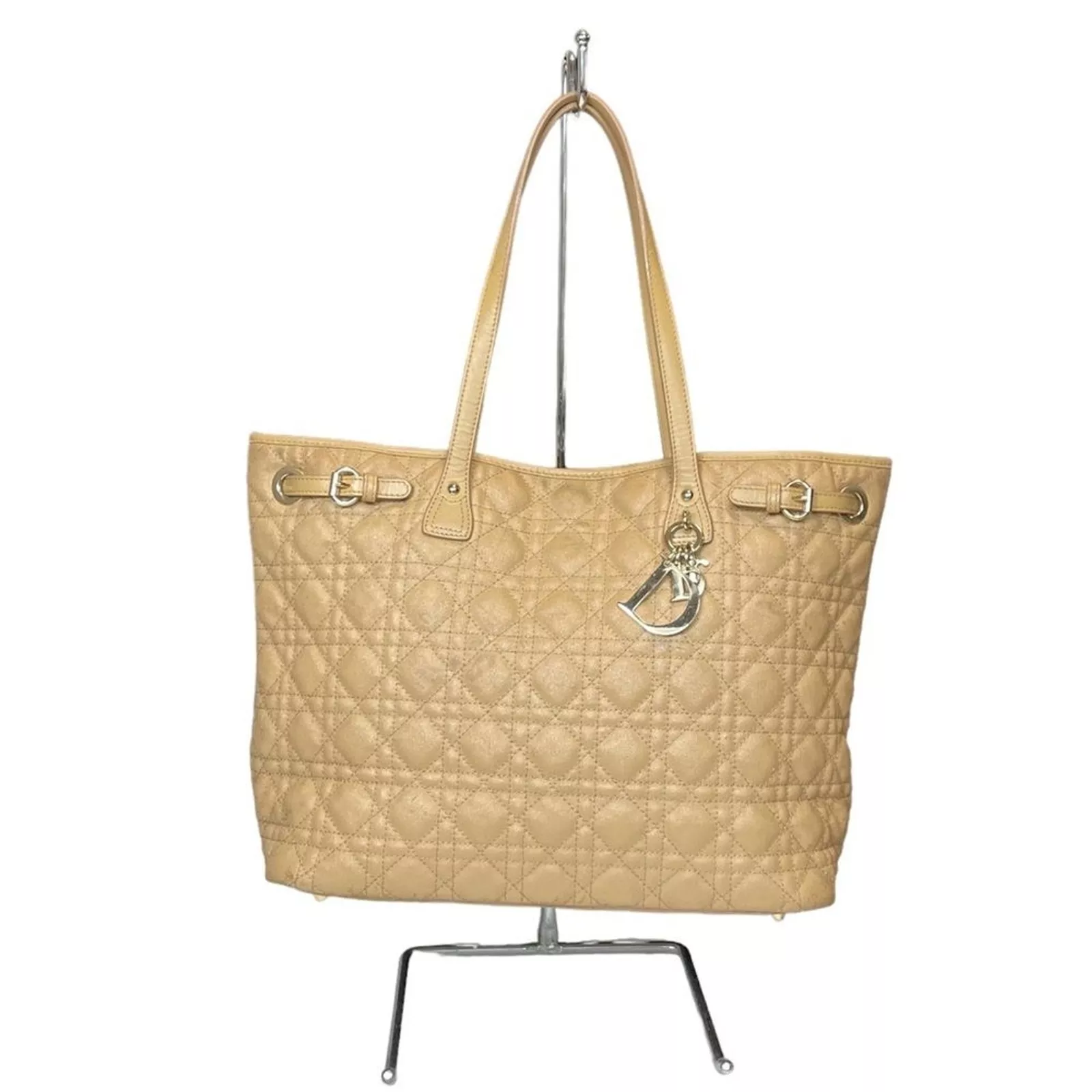 Sac à main fourre tout matelassé convertible Christian Dior authentique Panarea Cannage