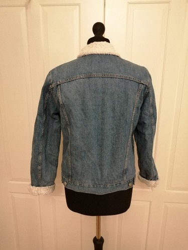 Fishbone Sister Damen TEDDY Sherpa Jeansjacke Gr. S blau - Bild 3 von 13