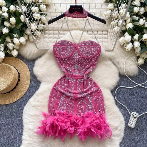Costume Robe Femme Mini Court Fourreau Dos Nu Moulant Fleurs Violet