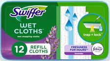 Swiffer Sweeper Wet Mopping Pad Refills for Floor Mop with Febreze, 12 Count ...