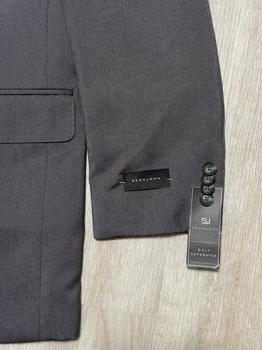 Sean John Men's Classic-Fit New Solid Gray Tic Pattern Suit Separate Jacket 38S - Picture 4 of 8