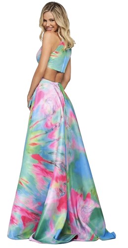 Sherri Hill Größe 10 bunt Multi-Kleid 53871 Poly-Reißverschluss gepolsterte Seitentaschen #CL - Bild 2 von 6