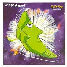 Pokemon Collect 'em Stick-Ups Metapod #11 Large 4” Sticker Priss Prints