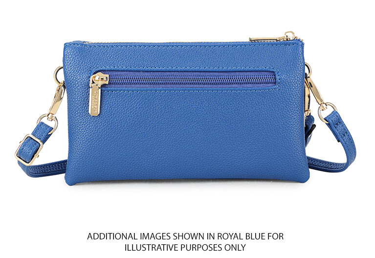 Small Plain Clutch Bag Purse with Wristlet Ladies Handbag Long Adjustable Strap - Picture 168 of 745