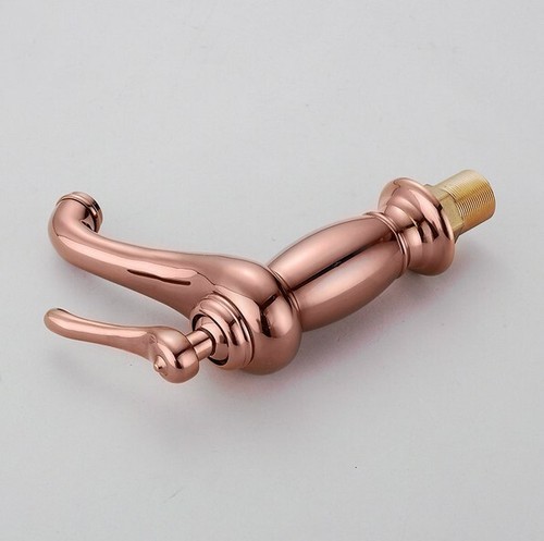 Rose Gold Copper Bathroom Faucet Single Handle Hole Vanity Sink Mixer Tap Ggf032 - Picture 4 of 6