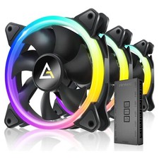 Antec Neon 120 ARGB PWM 3xFans with Controller 1600RPM 35 CFM 25.6 dB A 