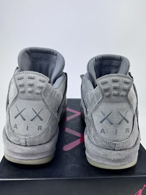 Size 9.5 - Jordan 4 Retro x KAWS Cool Grey 2017 for sale online | eBay