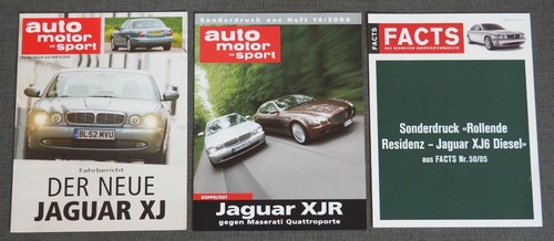 3x JAGUAR XJ XJ6 XJR Testbericht Sonderdruck Sammlung 2003 2004 2005 R