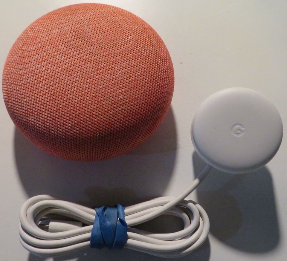 Google Nest Mini (H2C) Enceinte Connectée Grise - Occasion Très Bon état Avec Chargeur D'origine