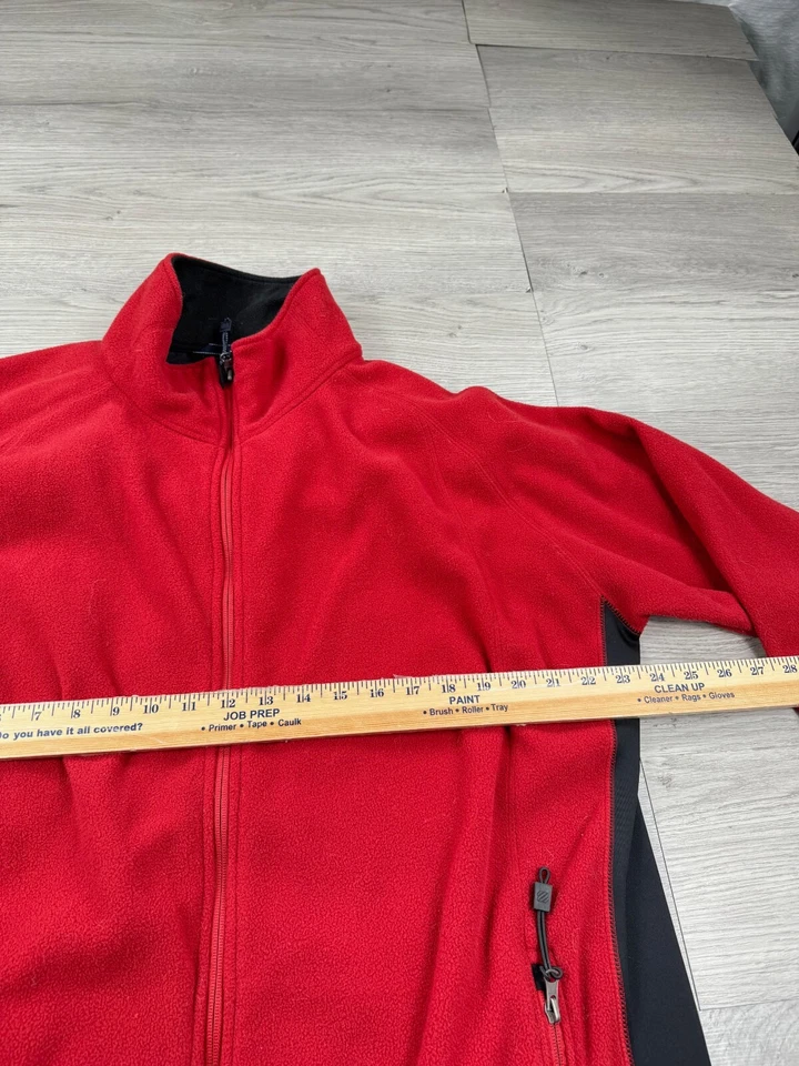 West Marine Jacket Men's XL Red Black Full Zip Fleece Pockets Outdoors - Image 3 of 4