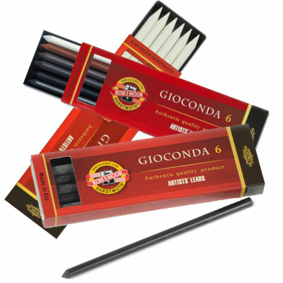 Koh I Noor Gioconda 5.6mm Lead Refills for Clutch Pencil Holders Packs of 6