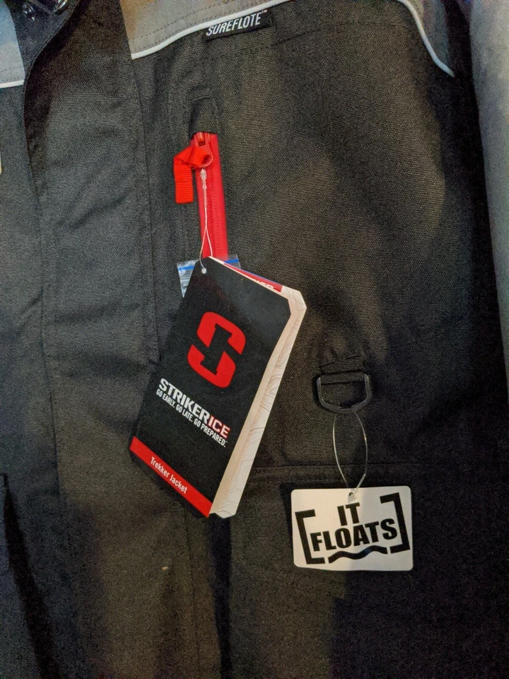 Striker Ice Mens Waterproof Trekker Black/Gray Jacket - Size Small - Image 4 of 4