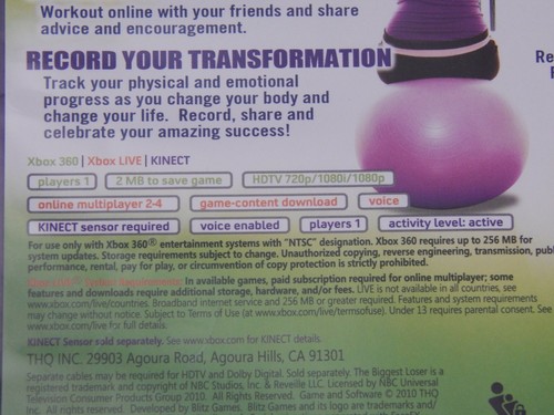 Biggest Loser Ultimate Workout (Microsoft Xbox 360, 2010) XBOX LIVE COMPLETE - Picture 5 of 5