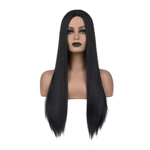 Long Black Straight Wig for Women - Glueless Heat Resistant - Picture 11 of 12
