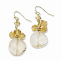 Gold Tone Light Colorado Crystal Dangle Earrings on sale Gold Tone Light Colorado Crystal Dangle Earrings on sale