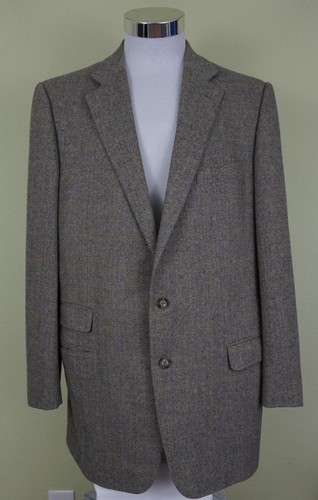 ERMENEGILDO ZEGNA Richards Greenwich Windowpane Herribone Blazer 54 EU - 44 L