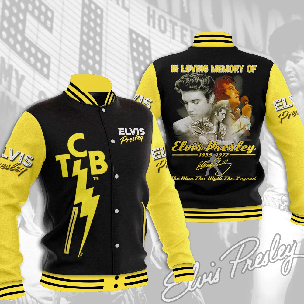 Elvis Presley Music Baseball Jacket For Fan