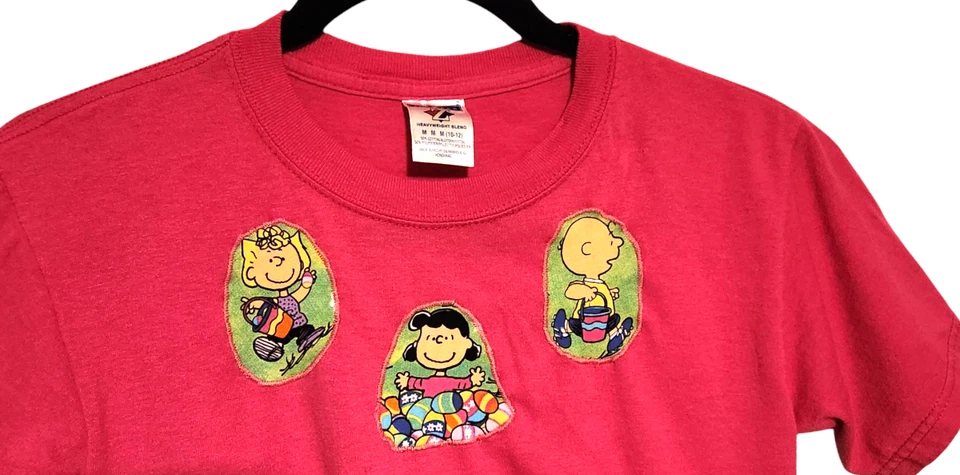 Vestido de Pascua Hecho a Mano Rosa y Verde con Estampado de CACAHUETES Niñas Talla 10 Foto 2 de 4