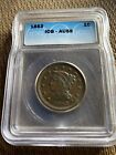 1853 Braided Hair Copper Large Cent Icg Au 58