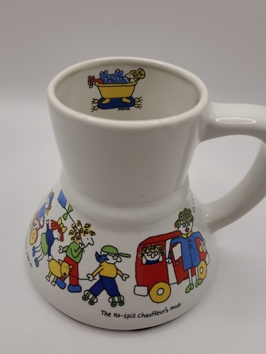 No Spill Chauffeur's Mug Coffee Cup / Vintage 1982 Mullage Inc Coffee-To-Go - Picture 2 of 8