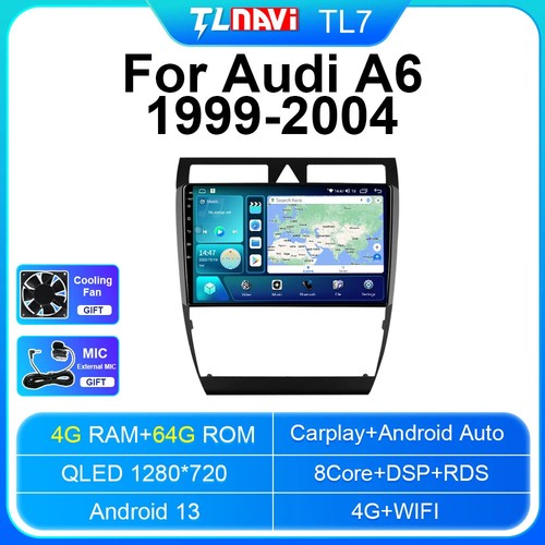 Multimedia Stereo Player GPS Navigator For Audi A6 C5 S6 RS6 2002-2006 Car Radio - Foto 11 di 32