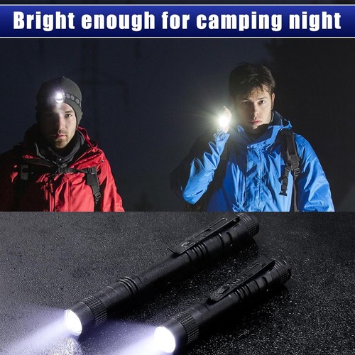 1/ 60 PCS LED Flashlight Pen Light Mini Handheld Torch Clip Pocket Lamp AAA USA - Picture 5 of 20