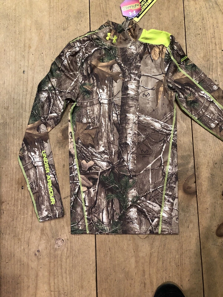 Under Armour Men's Compression ColdGear Scent Control Realtree Mock Small/S $75 - Image 2 of 4