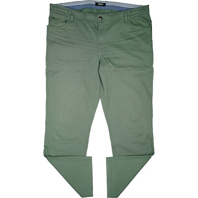 Walbusch 28 L30 Jeans Trousers Green Mens Stretch Extra Smooth Plus Size W42 XXXL TOP