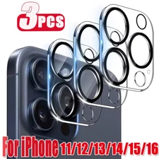 For iPhone 16 15 14 12 11 Pro Max Tempered Glass Camera Lens Cover Protector LOT