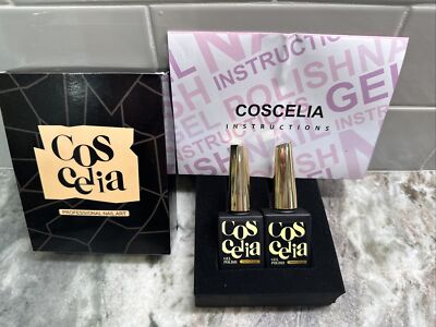 Coscelia Professional Nail Art - Gel Polish, 2-10ml Bottles (A32-014 & 016) New