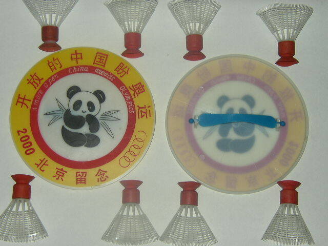 RARE HISTORIC Summer Olympics Promotional Shuttlecock Game  Beijing 2000