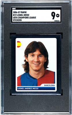 Panini Soccer Sticker Lionel Messi # 19 Champions League