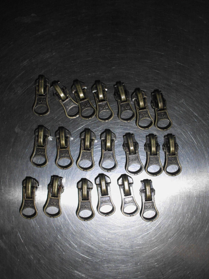 (2,80 € / Stück) 2 Schieber 5 mm Metall YKK, Opti & Markenlose RVS (Sua)