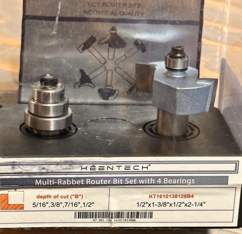 Nuevo en caja, juego de brocas para router Multi-Rabbet con 4 rodamientos - Imagen 3 de 4