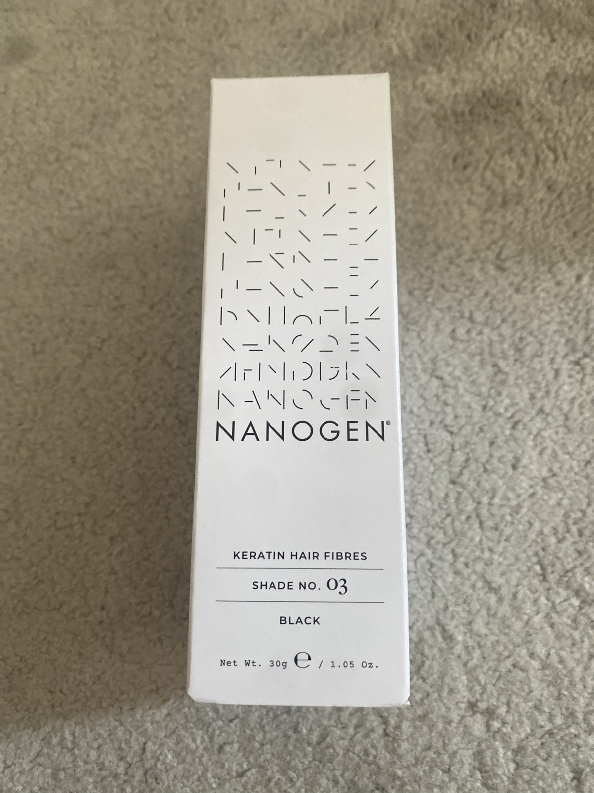 Nanogen Keratin Thickening Hair Fibres, Black - 30g