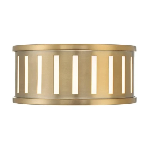 Crystorama Kendal 14" Wide Vibrant Gold Drum Ceiling Light - Picture 4 of 8