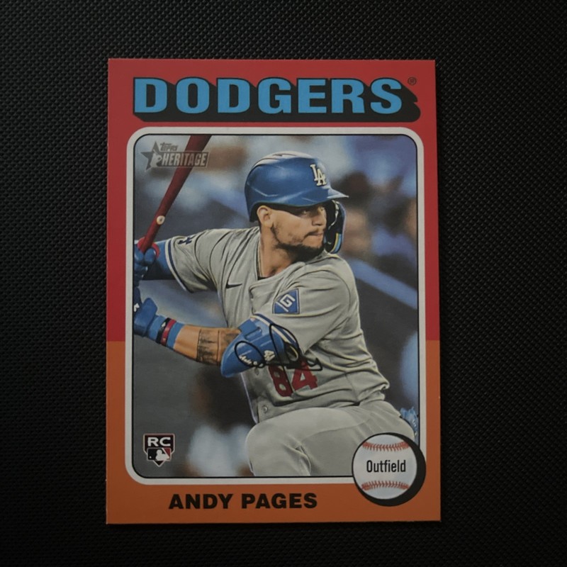2024 Topps Heritage Andy Pages #696 RC Los Angeles Dodgers