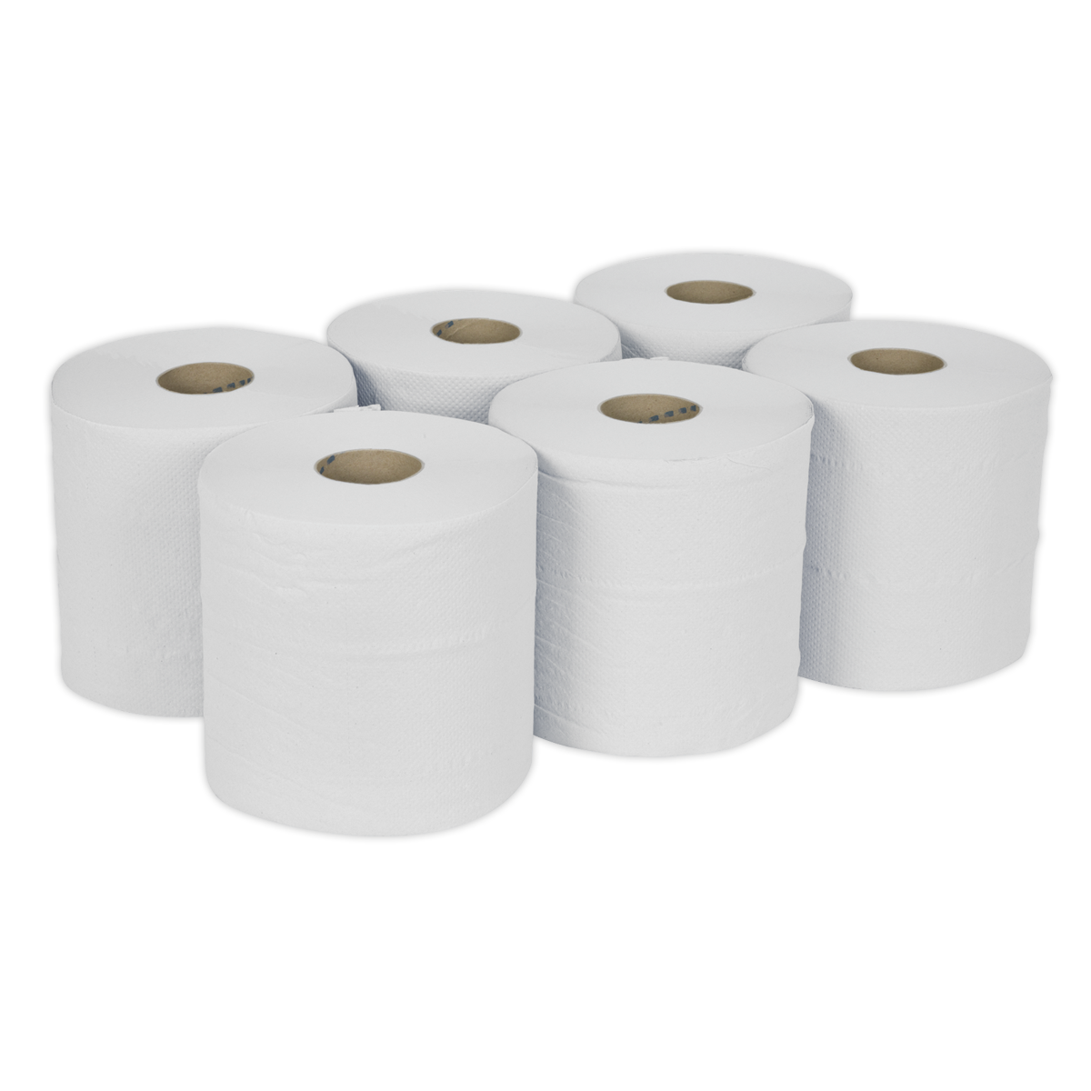 Paper Roll White 2-Ply Embossed 150m Pack of 6