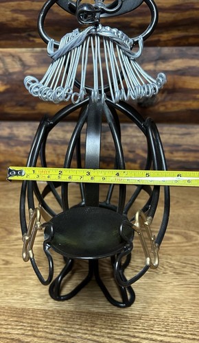 METAL SANTA CLAUS CHRISTMAS CANDLE OR TEA LIGHT HOLDER NEVER USED - Picture 7 of 9