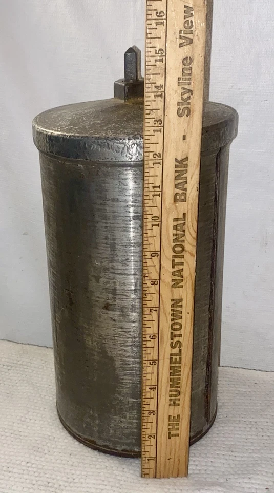 BARRA DE MANO VINTAGE BLANCA MONTAN HELADERA BOTE, TAPA Y PALETA 13"x7" Foto 3 de 4