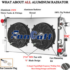 4row Radiator Shroud Fan For 2001-2005 Chevy Silverado 2500 3500 Hd 6.6l Duramax
