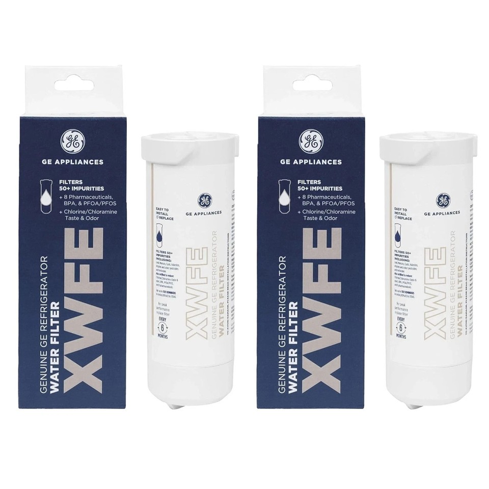 2 packs ge xwfe refrigerator water filter replacement every 6 months for results