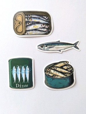 Sardinen Fisch Aufkleber kleine Aufkleber für Handyhülle Laptop Scrapbooking Sticker
