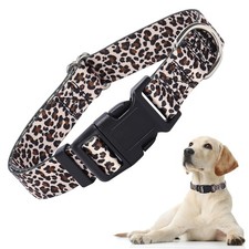 Adjustable Dog Collar with Safety Buckle Quick Release - Soft Nylon Pet Colla...