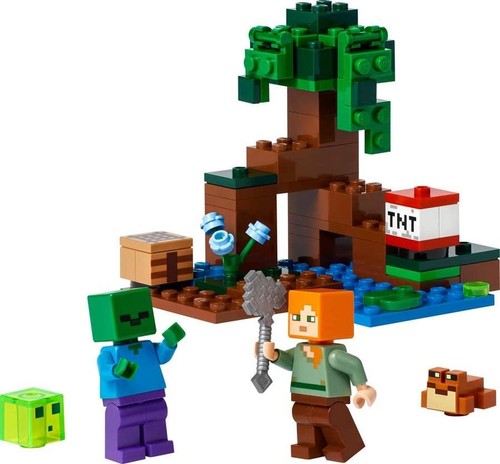 LEGO Minecraft Pantano Aventura Juguetes Regalos Cumpleaños Bloques Navidad Niños Niña - Imagen 4 de 9